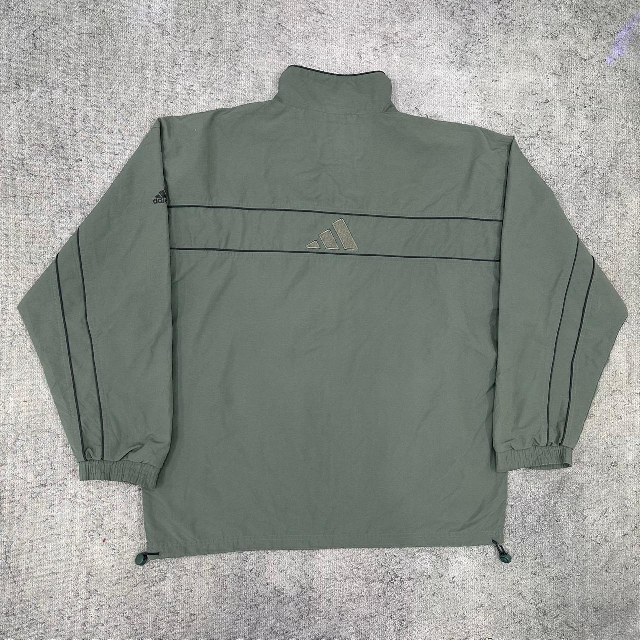 Adidas vintage big Logo Windbreaker Jacke Trackjacket grün XL