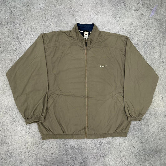 Nike vintage Windbreaker Trackjacket Jacke streetwear Khaki Grün XXL