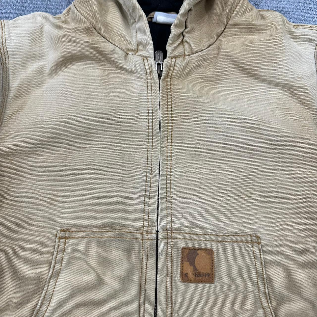 Carhartt vintage workwear Jacke heavyweight Hoodie Zipper Jacket beige Kinder S