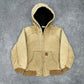 Carhartt vintage workwear Jacke heavyweight Hoodie Zipper Jacket beige Kinder S