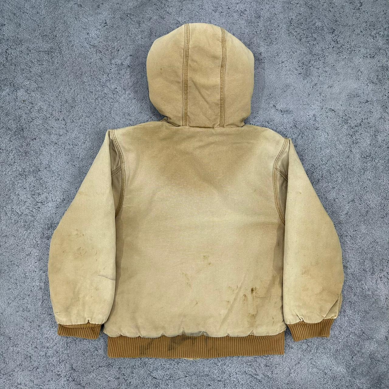 Carhartt vintage workwear Jacke heavyweight Hoodie Zipper Jacket beige Kinder S