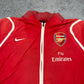 Nike x FC Arsenal vintage Windbreaker Jacke Trackjacket Trainingsjacke rot L