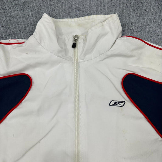 Reebok vintage Trackjacket Windbreaker Jacke weiß XS