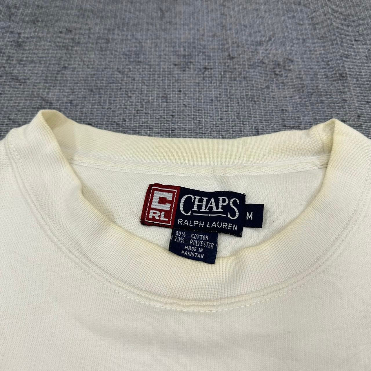 Chaps Ralph Lauren vintage Sweatshirt Sweater Crewneck weiß M