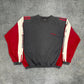 Adidas vintage big Logo embroidery Sweatshirt Sweater Crewneck streetwear grau M