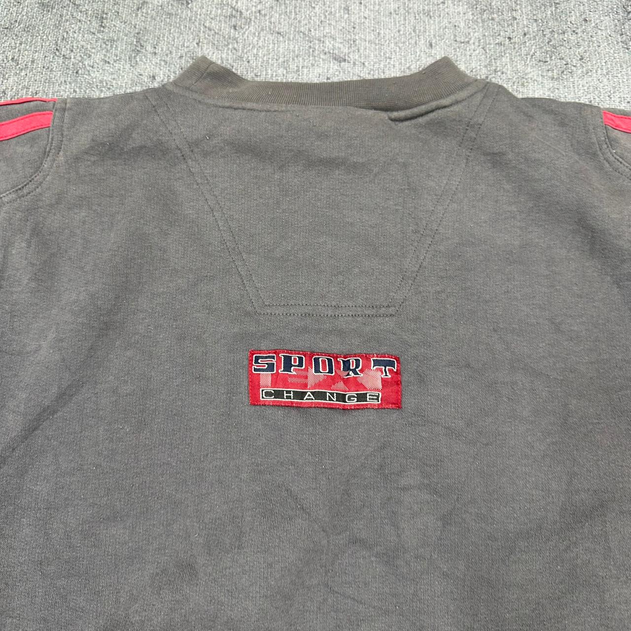 Adidas vintage big Logo embroidery Sweatshirt Sweater Crewneck streetwear grau M