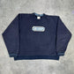 Adidas vintage big Logo embroidery Sweatshirt Sweater Crewneck blau XL