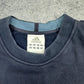 Adidas vintage big Logo embroidery Sweatshirt Sweater Crewneck blau XL