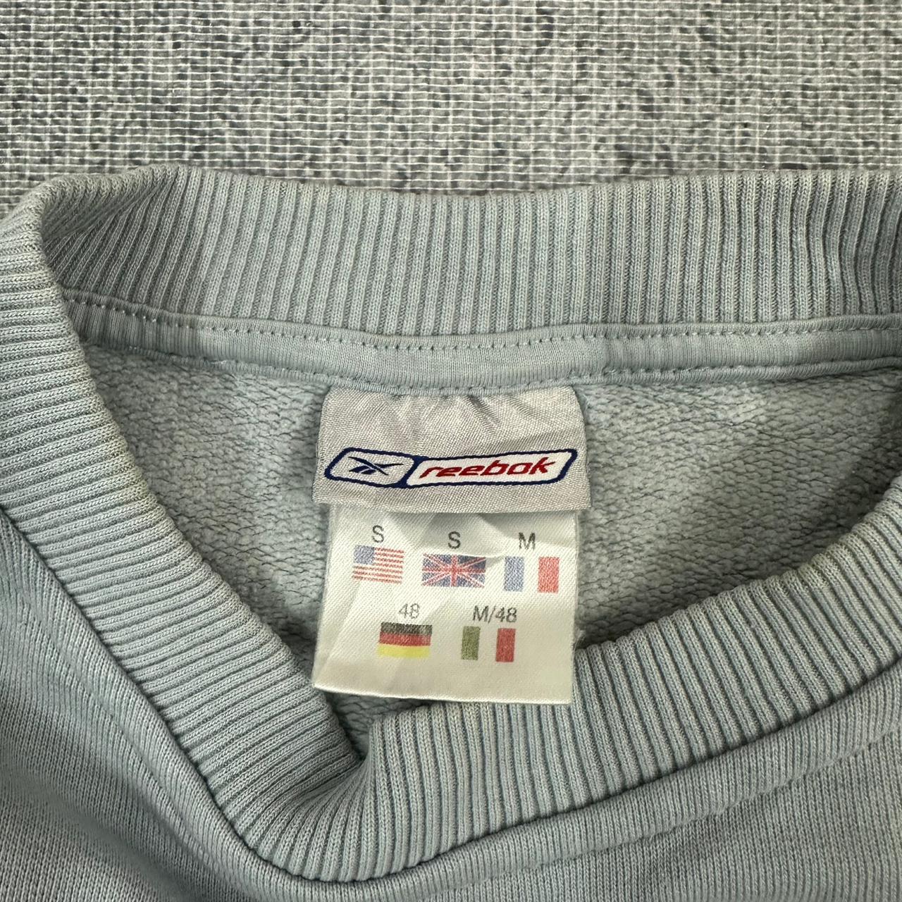 Reebok vintage big Logo embroidery Sweatshirt Sweater Crewneck blau M