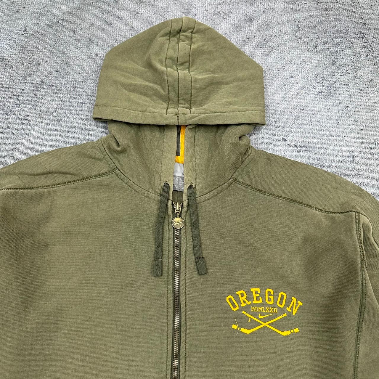 Nike Oregon Hockey Zipper Hoodie – Vintage Grün – Herren M
