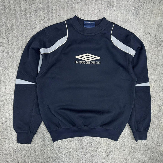 Umbro vintage big Logo Sweatshirt Crewneck Y2K Sweater blau XS