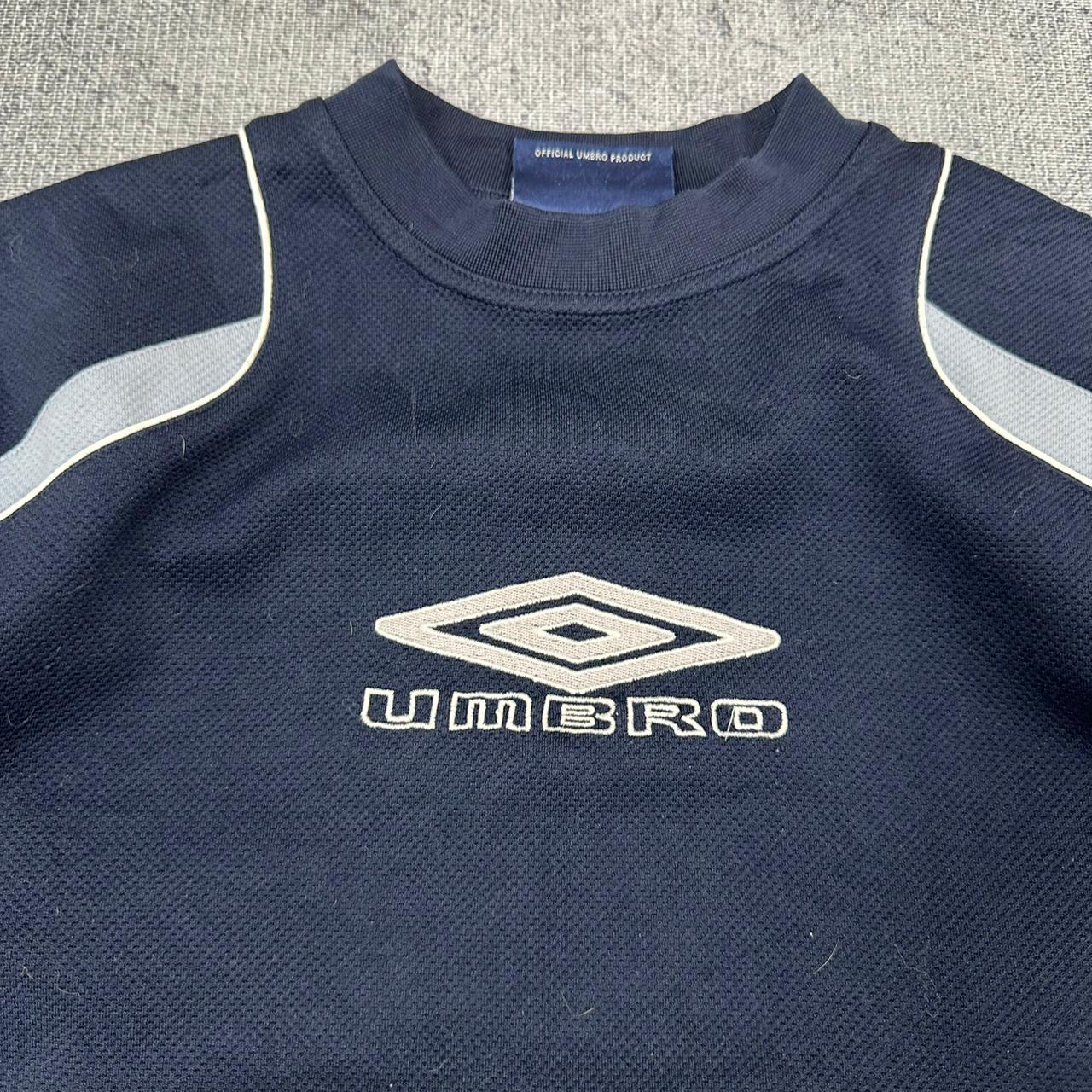 Umbro vintage big Logo Sweatshirt Crewneck Y2K Sweater blau XS