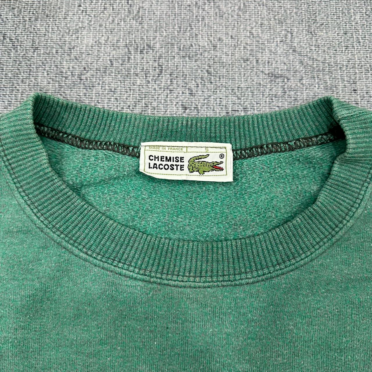 Lacoste vintage 80s 90s Sweatshirt Knitwear Sweater Crewneck Polo Stoff embroidery Vogel L