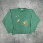 Lacoste vintage 80s 90s Sweatshirt Knitwear Sweater Crewneck Polo Stoff embroidery Vogel L