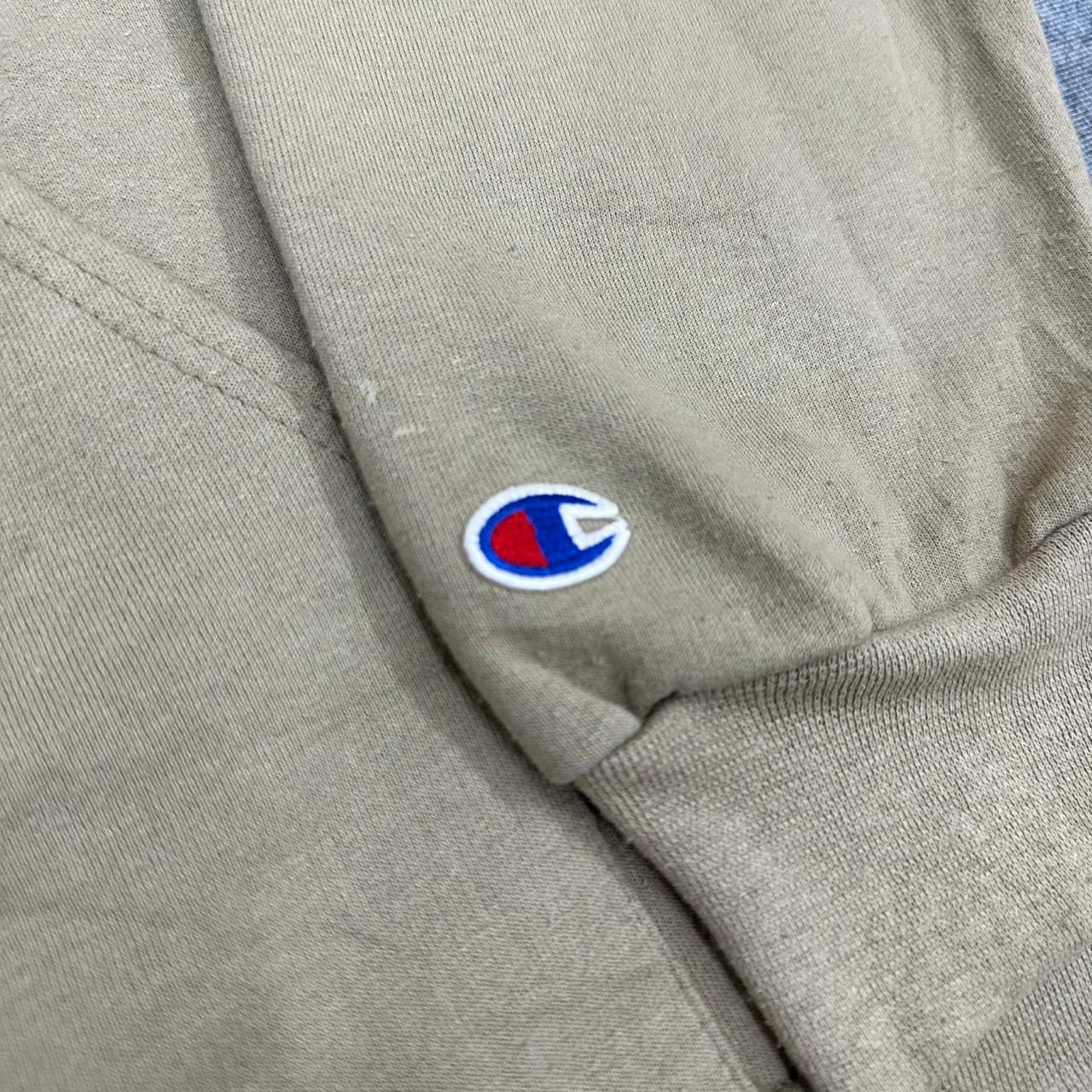 Champion vintage big Logo Hoodie Pullover USA College beige XXL