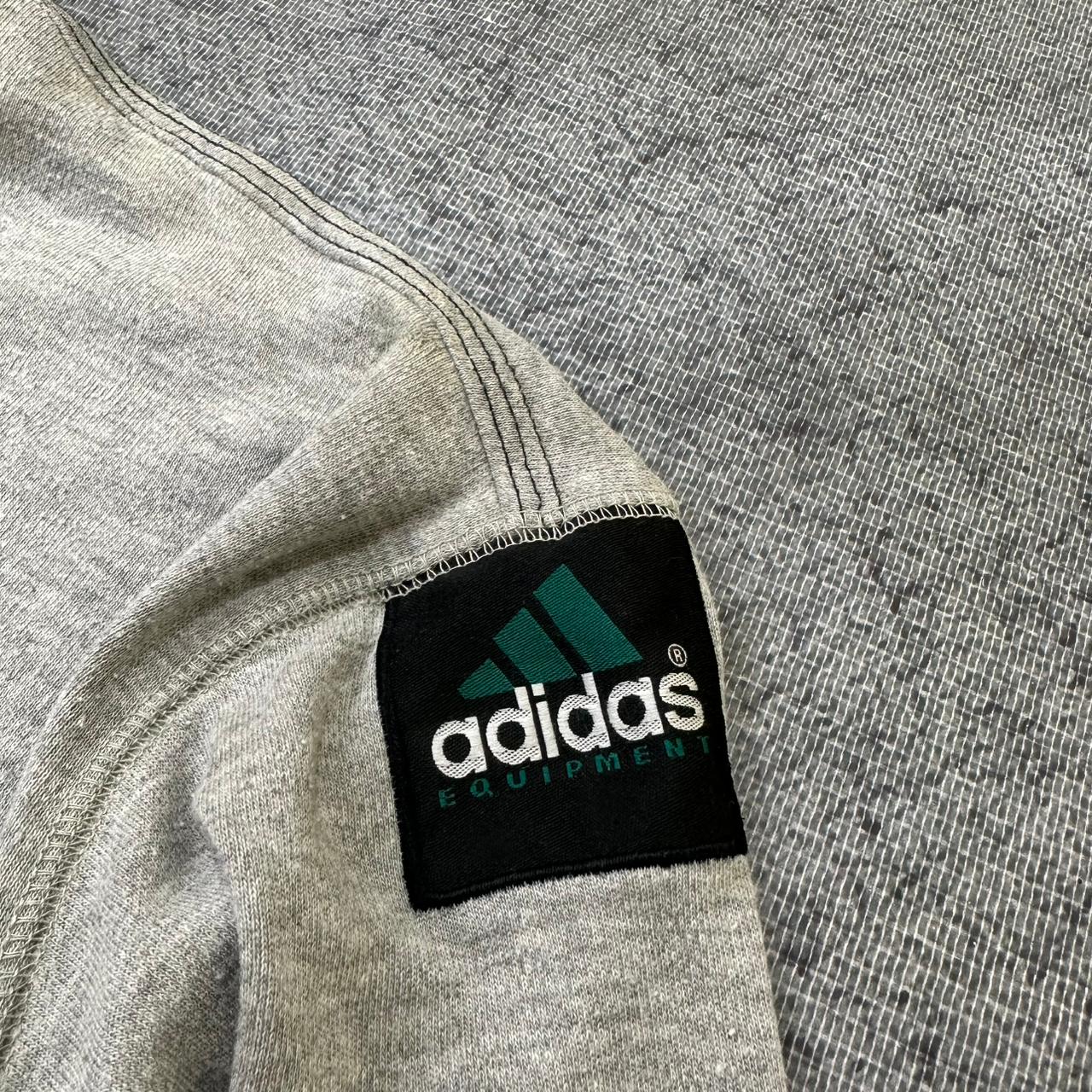Adidas Equipment vintage Turtleneck Sweatshirt Langarm shirt grau L