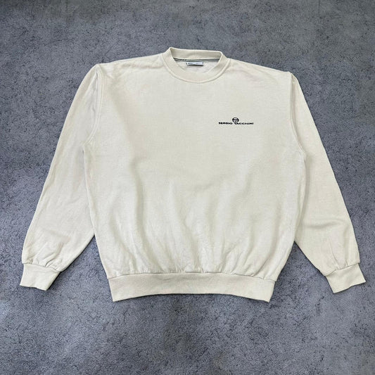 Sergio Tacchini vintage oversized Sweatshirt Crewneck Sweater beige L