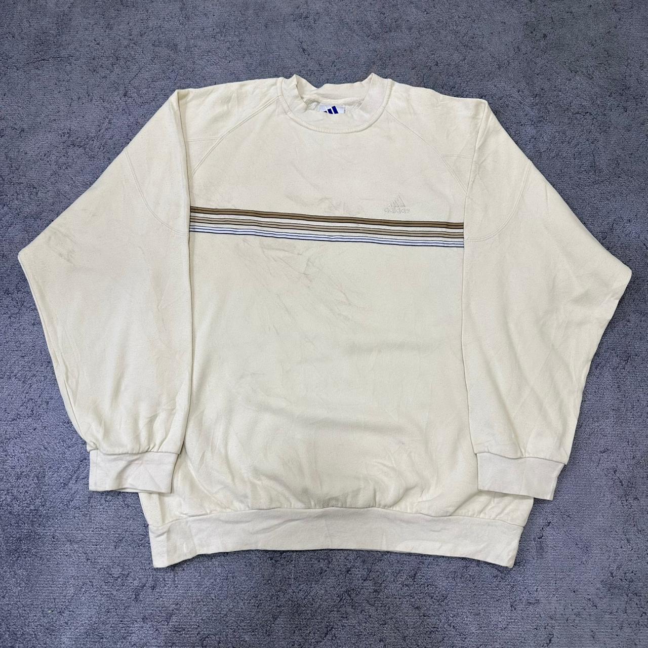 Adidas vintage Sweatshirt Crewneck Sweater streetwear beige L