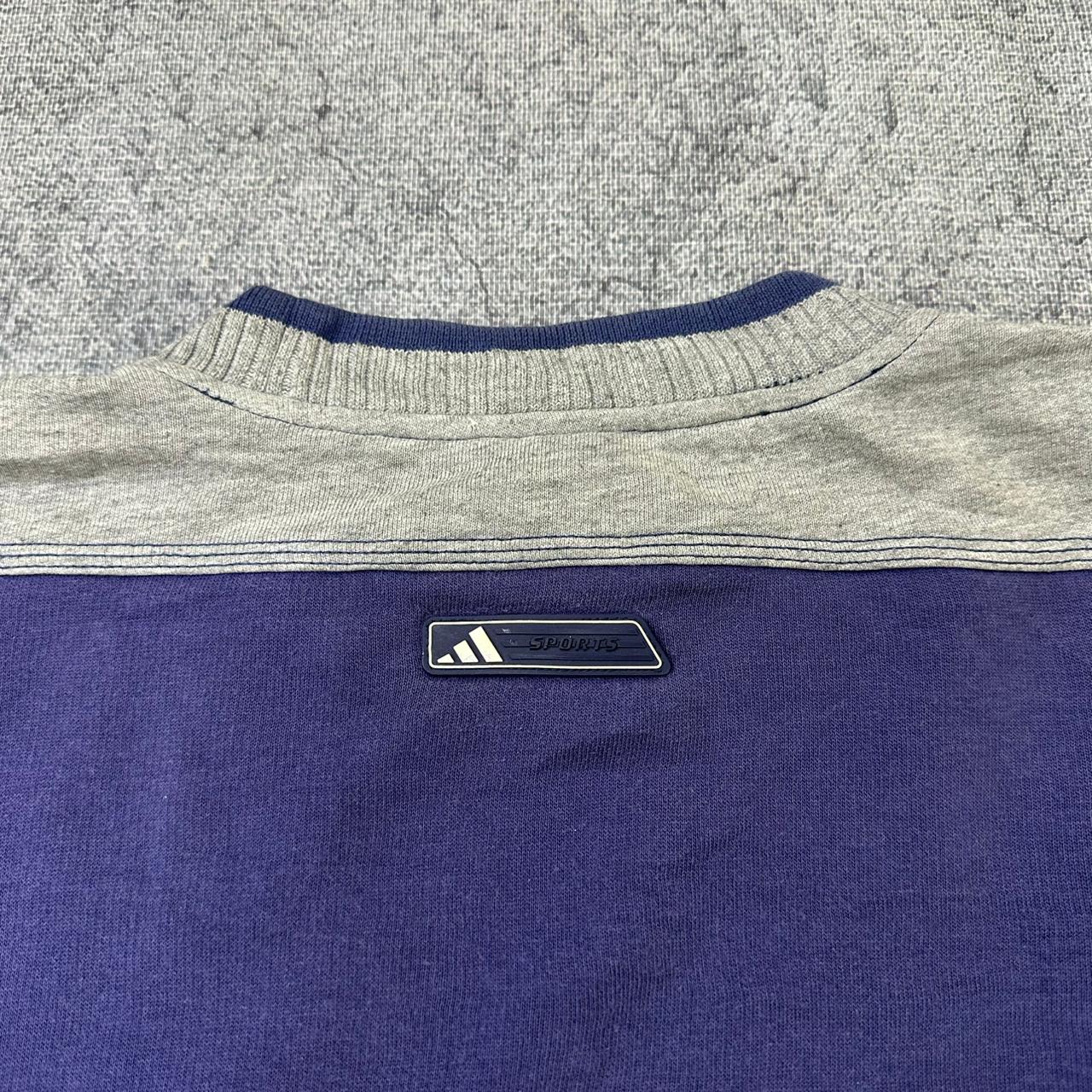 Adidas vintage big Logo Sweatshirt Sweater Crewneck blau M