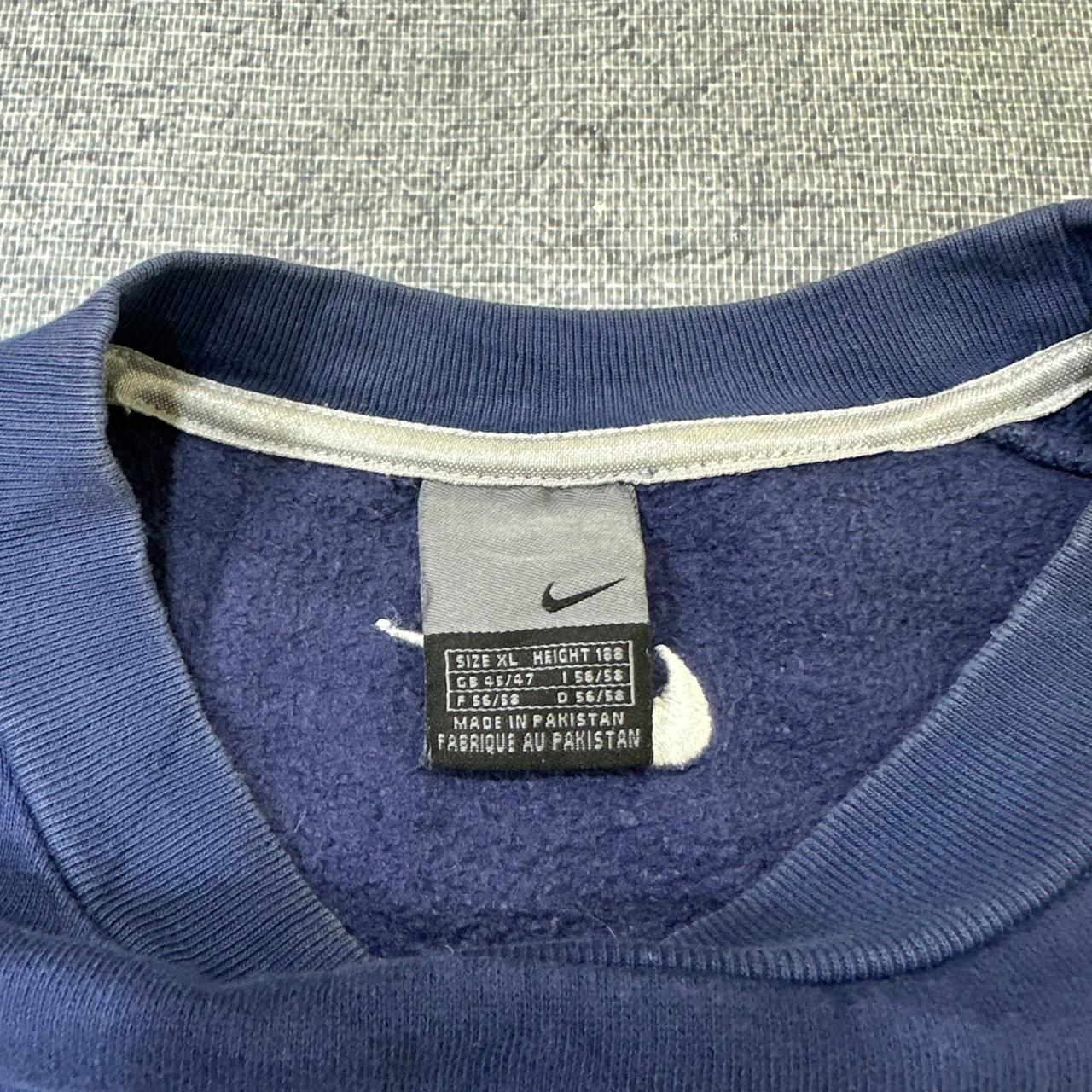 Nike Soccer Sweatshirt – Vintage Oversized Crewneck Blau – Herren XL