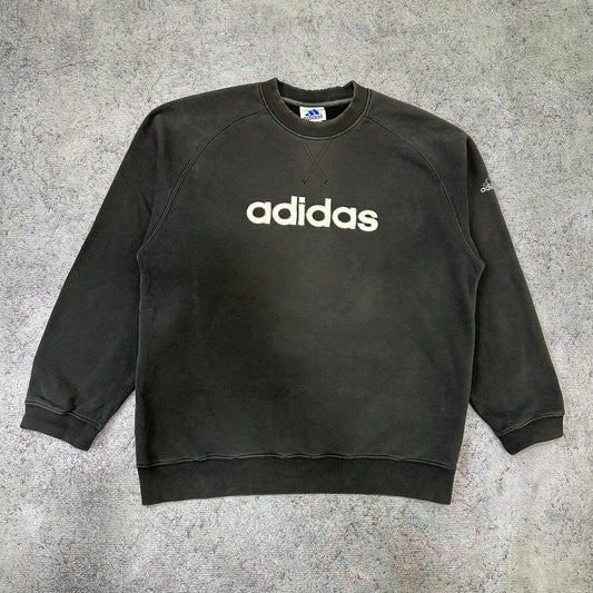 Adidas vintage Sweatshirt Sweater Crewneck schwarz L