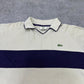 Lacoste vintage small logo embroidery T-Shirt Shirt Tee 90s streetwear grau L