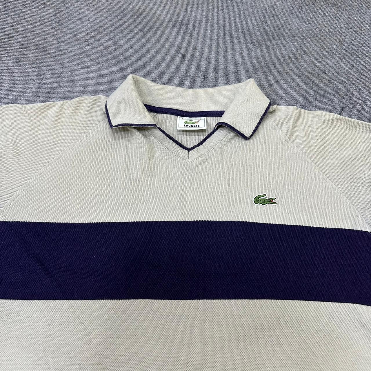 Lacoste vintage small logo embroidery T-Shirt Shirt Tee 90s streetwear grau L