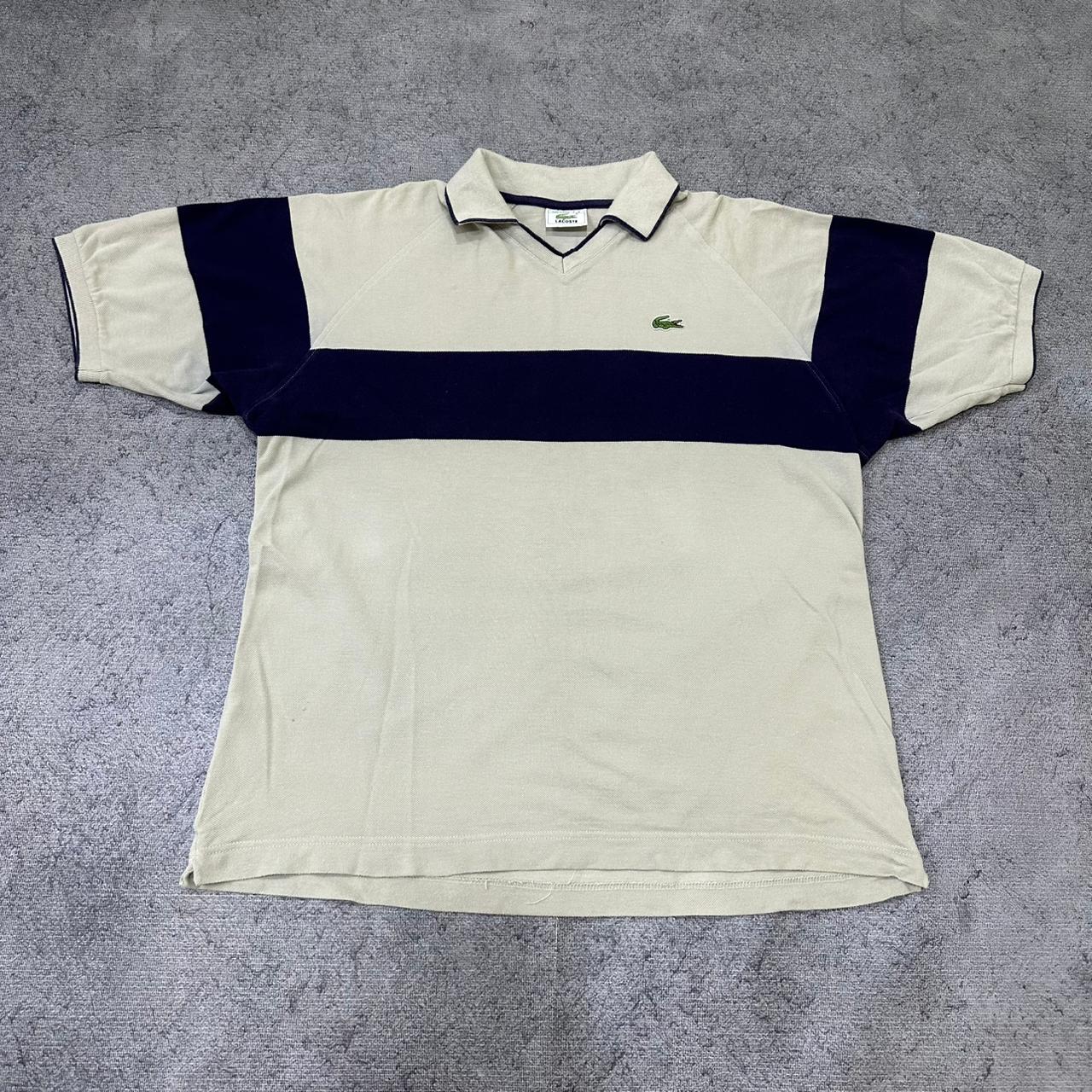 Lacoste vintage small logo embroidery T-Shirt Shirt Tee 90s streetwear grau L
