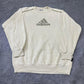 Adidas vintage big Logo Sweatshirt Crewneck Sweater beige S