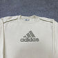 Adidas vintage big Logo Sweatshirt Crewneck Sweater beige S