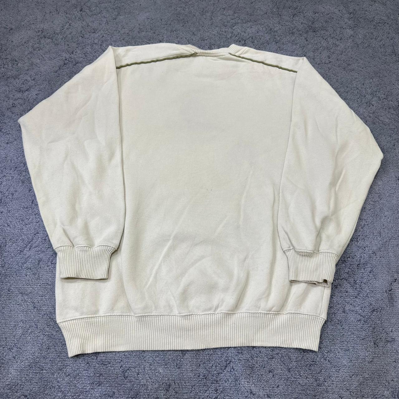 Adidas vintage big Logo Sweatshirt Crewneck Sweater beige S