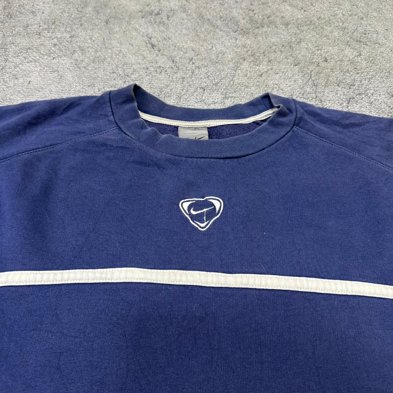 Nike Soccer Sweatshirt – Vintage Oversized Crewneck Blau – Herren XL