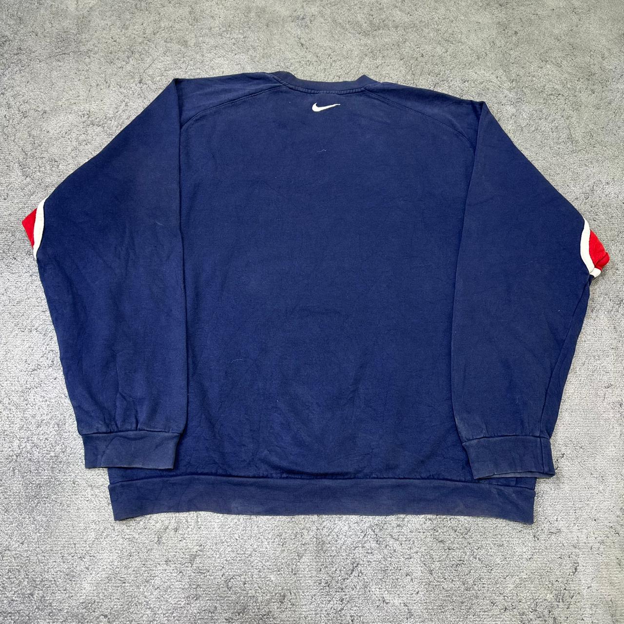 Nike Soccer Sweatshirt – Vintage Oversized Crewneck Blau – Herren XL