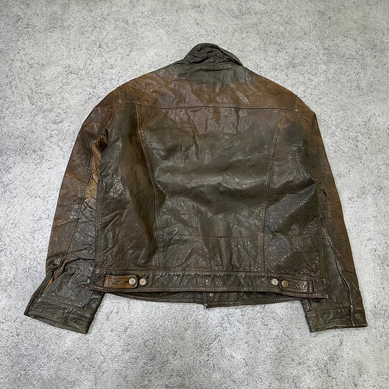 Marlboro Classics vintage Lederjacke Jacke Leder braun L