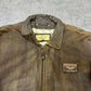 RedSkins vintage Lederjacke Leather Pilot Jacket braun XXL