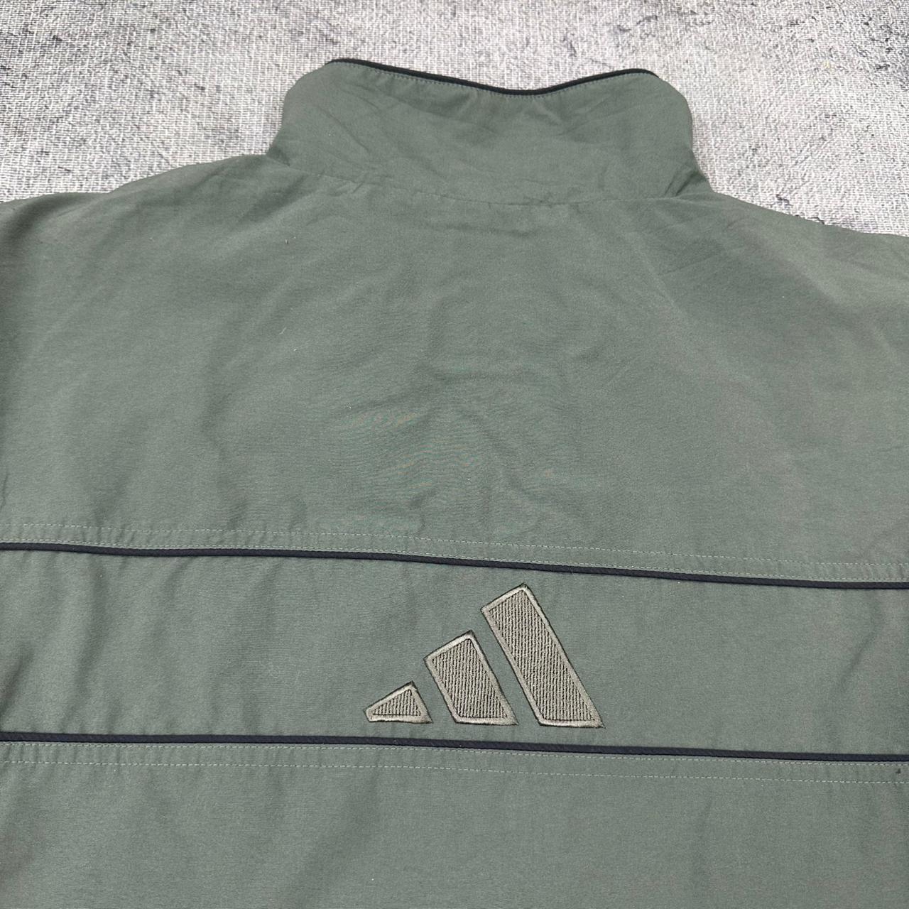 Adidas vintage big Logo Windbreaker Jacke Trackjacket grün XL