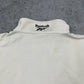 Reebok vintage Zipper Sweatshirt Jacke Big Logo RARE embroidery weiß XL