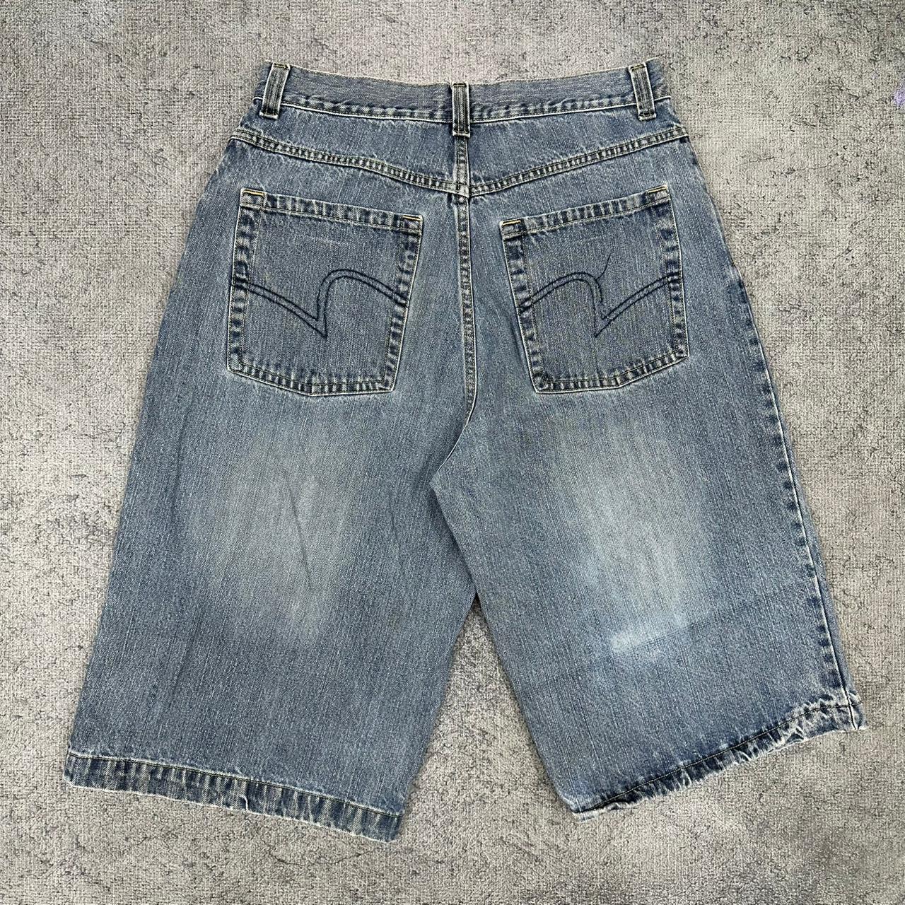 Banana Jack vintage Jorts Shorts Denim kurze Hose Jeans baggy Fit blau W34 L