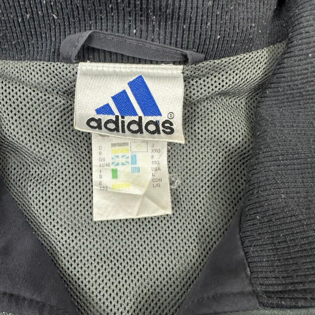 Adidas vintage big Logo Windbreaker Jacke Trackjacket grün XL