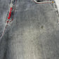 Red Ape vintage Jorts Baggy Denim Pants kurze Hose Y2K Hip Hop W42 XXL