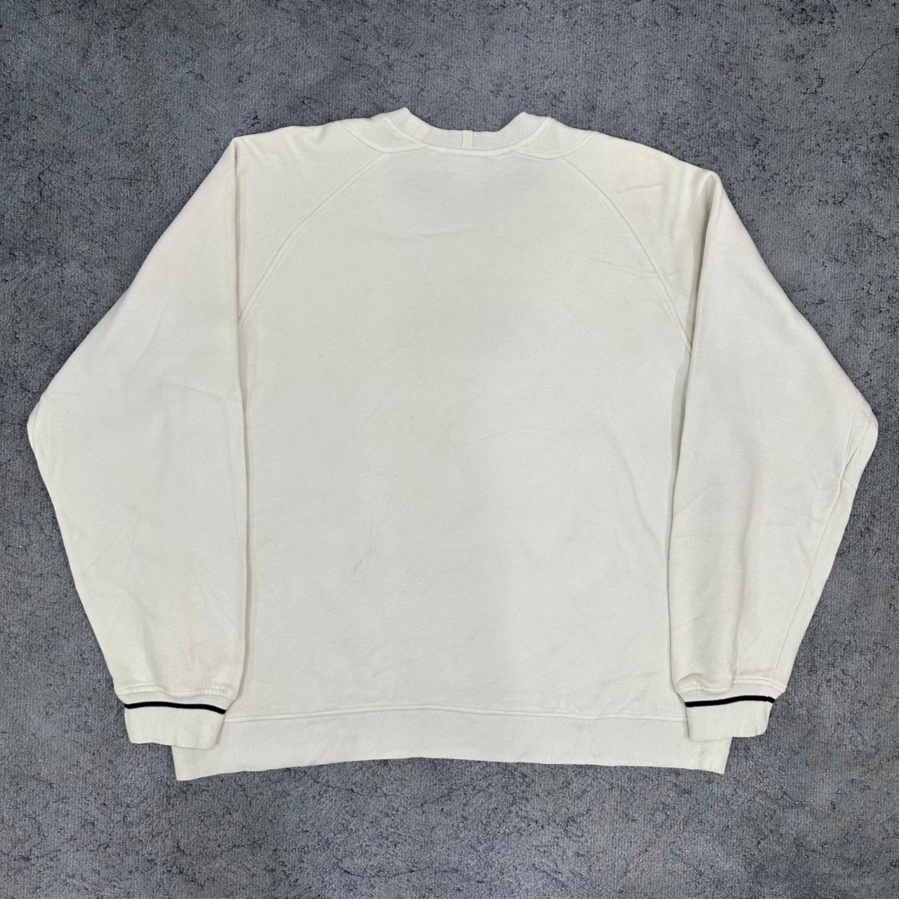 Adidas vintage big Box Logo Sweatshirt Sweater Crewneck Y2K weiß XL