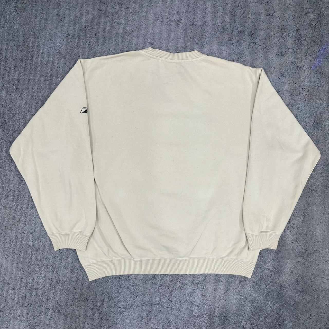 Reebok vintage big Logo Sweatshirt Sweater Crewneck Y2K beige L