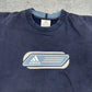 Adidas vintage big Logo embroidery Sweatshirt Sweater Crewneck blau XL