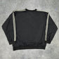 Adidas vintage 90s big Logo Varsity Jacke Sweatshirt Nylon Windbreaker schwarz XXL