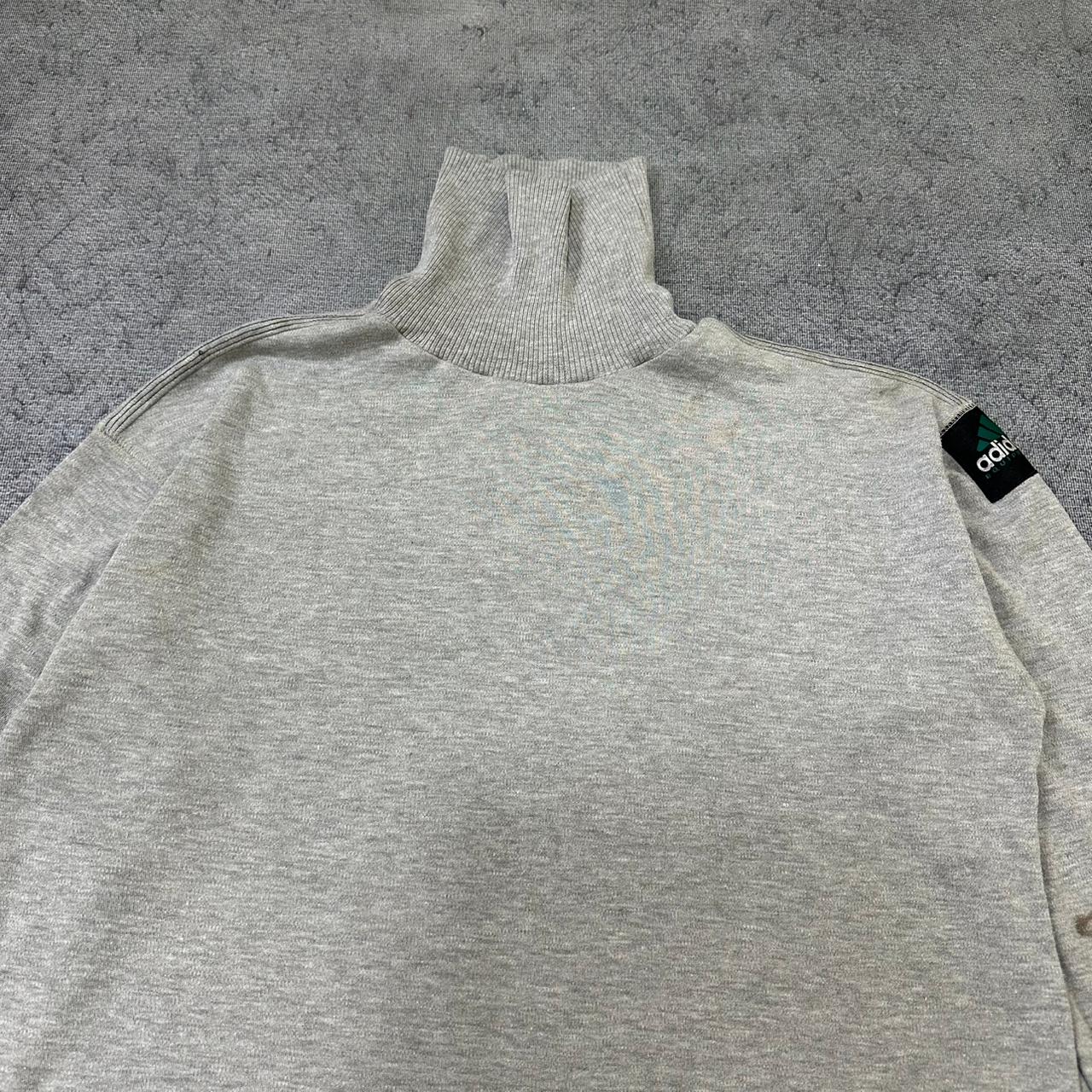 Adidas Equipment vintage Turtleneck Sweatshirt Langarm shirt grau L