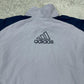 Adidas vintage Trackjacket Windbreaker Jacke streetwear three stripes blau L