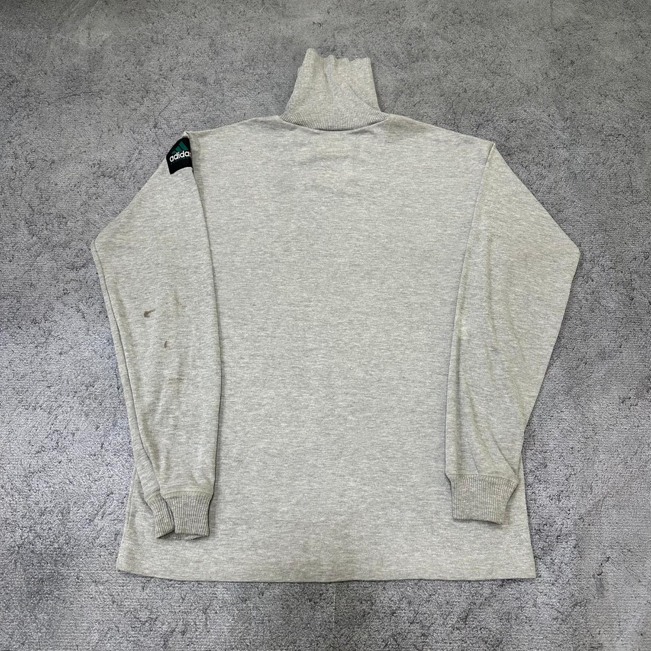 Adidas Equipment vintage Turtleneck Sweatshirt Langarm shirt grau L