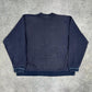 Adidas vintage big Logo embroidery Sweatshirt Sweater Crewneck blau XL