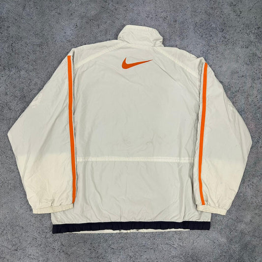 Nike vintage big Swoosh Windbreaker Trackjacket Jacke weiß M