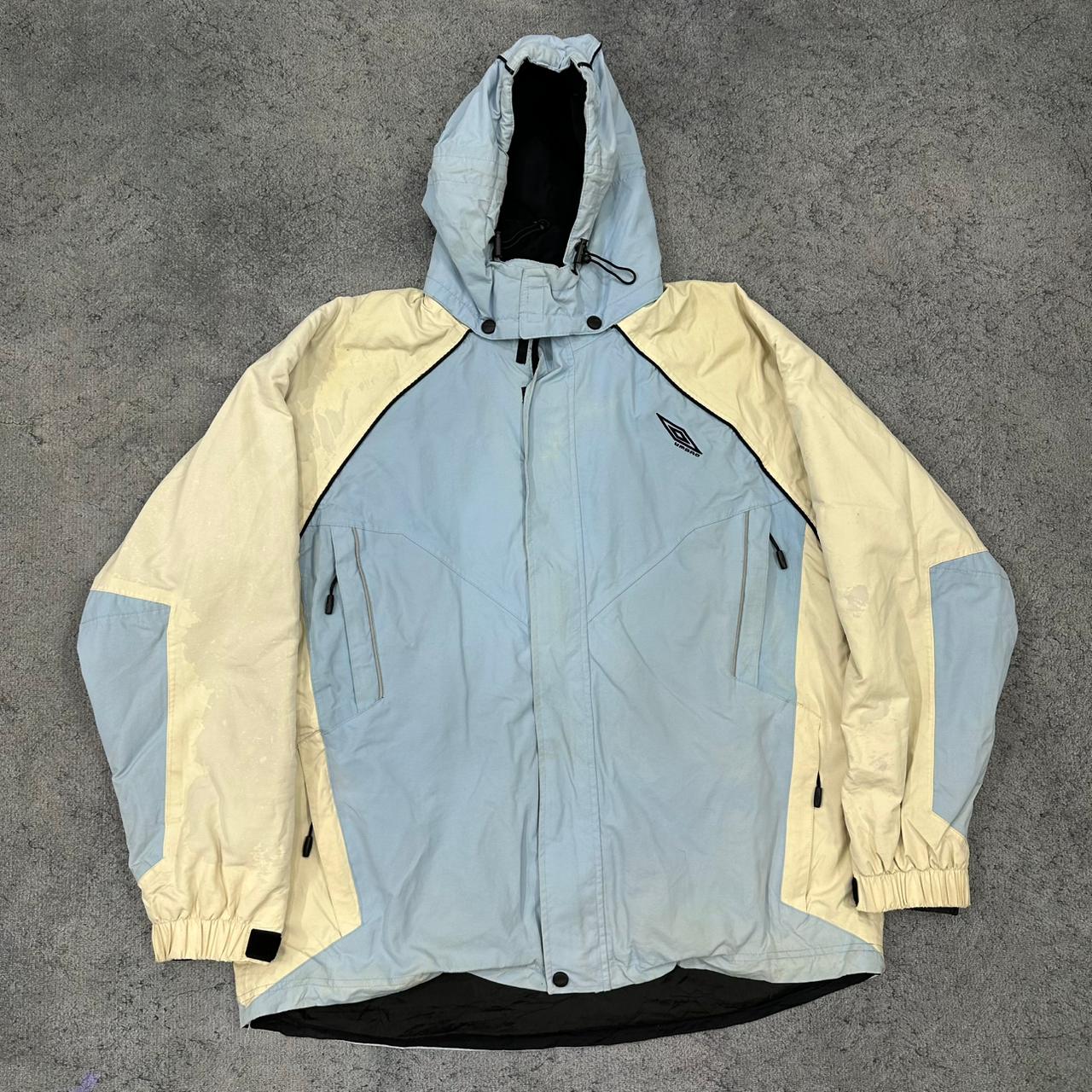 Umbro Skijacke – Vintage Allwetter Outdoor Blau – Herren L